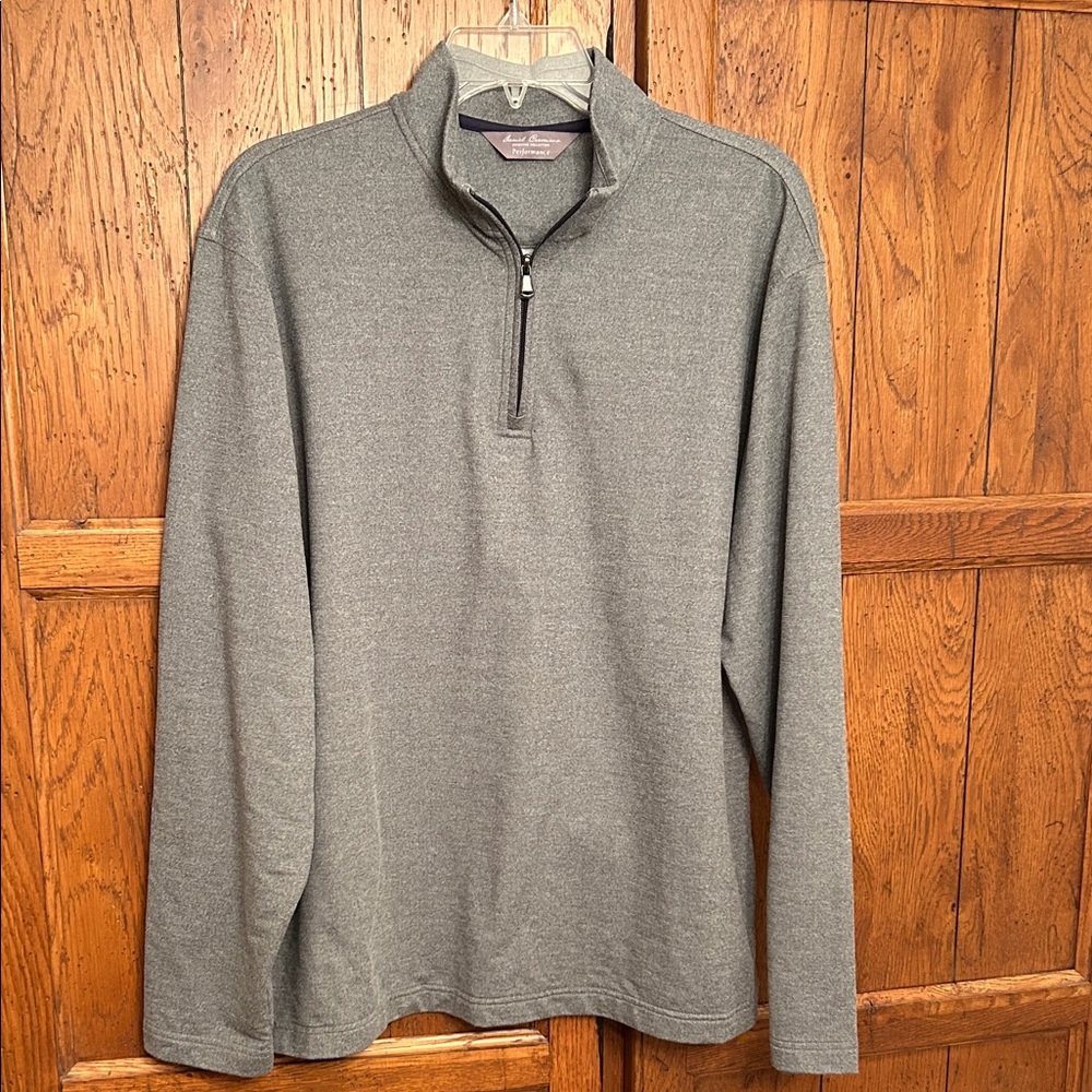 Daniel Cremieux Gray Long Sleeve PULLOVER 1/4 Zipper Size Large